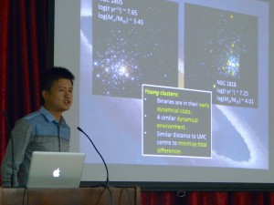 PhD student Chengyuan Li (Peking University) presenting at the conference