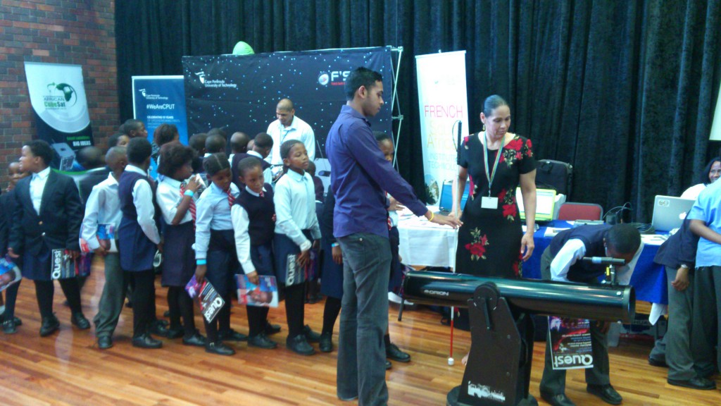 children were lining up to get to our stand