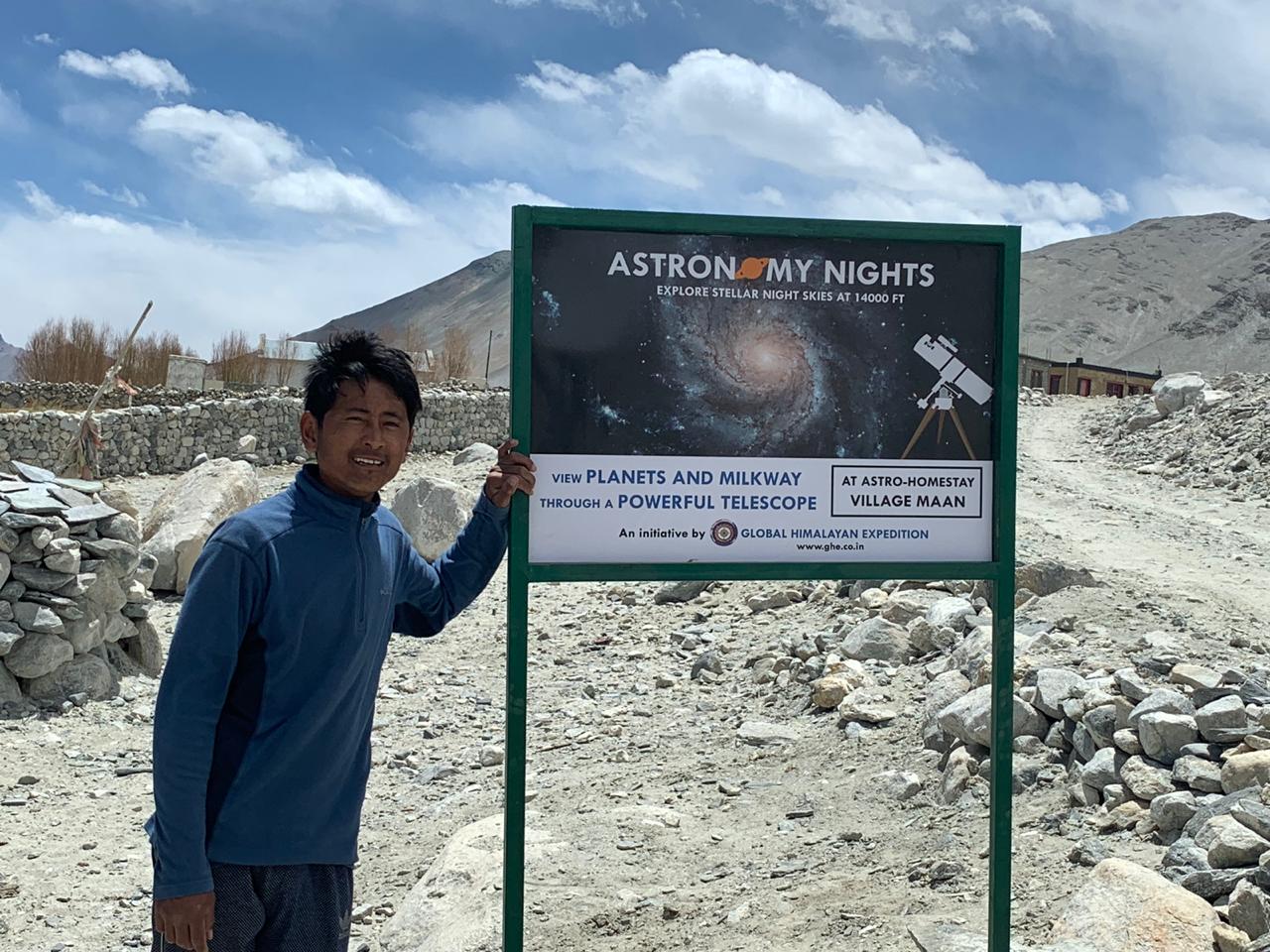 sign for the astro home stays